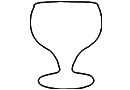Short Open Chalice glass